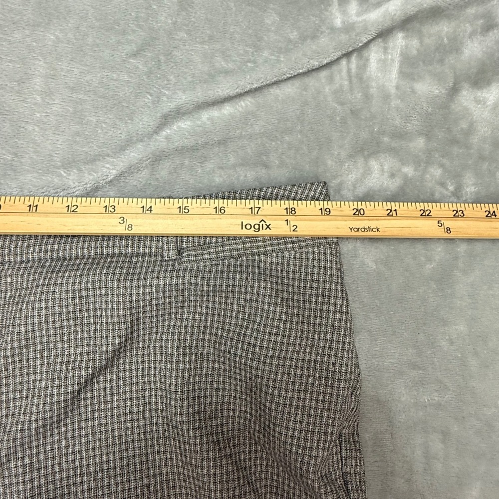 Worthington Grey Plaid Curvy Fit Trousers Women's Size‎ 16 Flare Leg - Picture 8 of 10